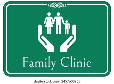 Hospital way finding sign family clinic