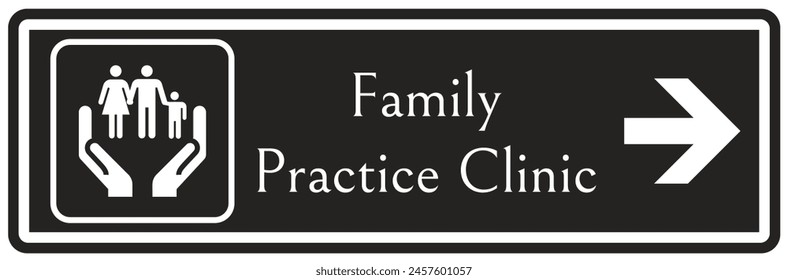 Hospital way finding sign family practical clinic