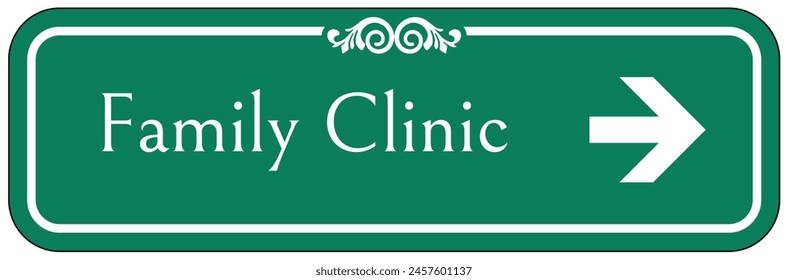 Hospital way finding sign family clinic