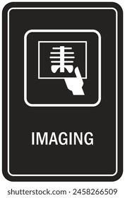 Hospital way finding sign imaging department