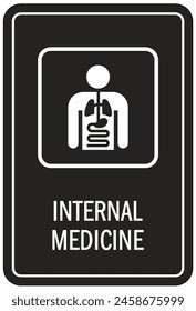 Hospital way finding sign internal medicine