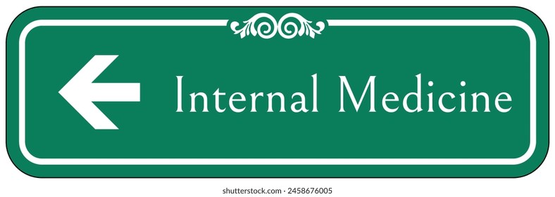 Hospital way finding sign internal medicine