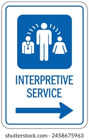 Hospital way finding sign interpretative service