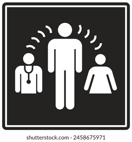 Hospital way finding sign interpretative service