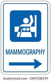 Hospital way finding sign mammography 