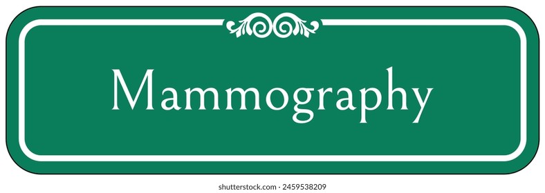 Hospital way finding sign mammography 