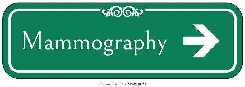 Hospital way finding sign mammography 