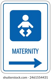 Hospital way finding sign maternity