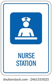 Hospital way finding sign nurse station