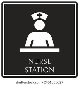 Hospital way finding sign nurse station
