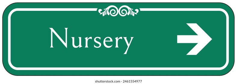 Hospital way finding sign nursery