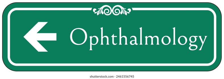 Hospital way finding sign ophthalmology