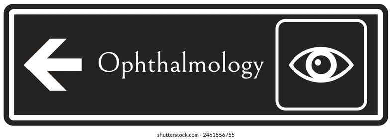 Hospital way finding sign ophthalmology