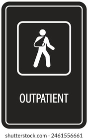 Hospital way finding sign outpatient