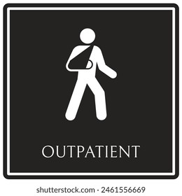 Hospital way finding sign outpatient