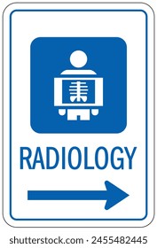 Krankenhaus Wegfindungszeichen - Radiologie Türschild