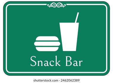 Hospital way finding sign snack bar