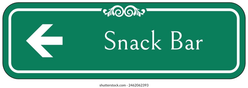 Hospital way finding sign snack bar