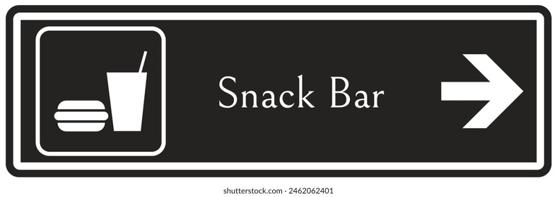Hospital way finding sign snack bar
