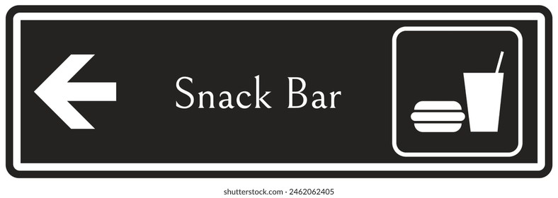 Hospital way finding sign snack bar