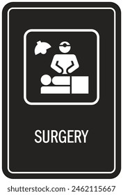 Hospital way finding sign surgery