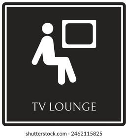Hospital way finding sign TV lounge