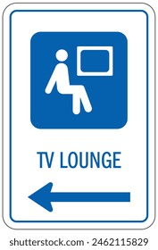 Hospital way finding sign TV lounge