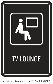Hospital way finding sign TV lounge