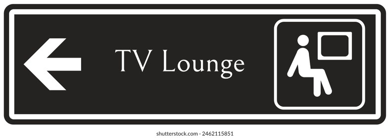 Hospital way finding sign TV lounge