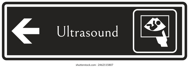Hospital way finding sign ultrasound