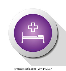 Hospital, web icon. Vector design