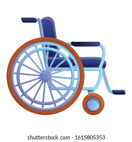 Hospital wheelchair icon. Cartoon of hospital wheelchair vector icon for web design isolated on white background