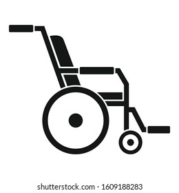 Hospital wheelchair icon. Simple illustration of hospital wheelchair vector icon for web design isolated on white background