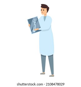 Hospital xray doctor icon cartoon vector. Medical radiology. Scan machine