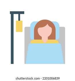 Hospitalisation colored icon. Simple colored element illustration. Hospitalisation concept symbol design from medical set. Can be used for web and mobile on white background