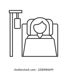 Hospitalisation concept line icon. Simple element illustration. Hospitalisation concept outline symbol design from medical set. Can be used for web and mobile on white background