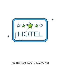 Hospitality Hotel Sign, Signage, logo, Accommodation Sign, Hospitality  Hotel Entrance, Hotel Vector Icon Design