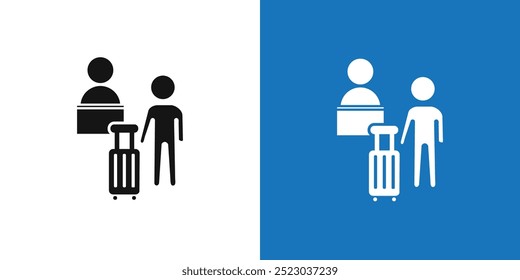 Hospitality industry icon Flat vector set outline