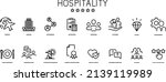 Hospitality management icons , vector