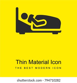 Hospitalization bright yellow material minimal icon or logo design