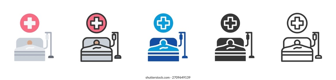 hospitalization icon set multi style various collection