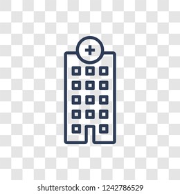 Hospitalization icon. Trendy linear Hospitalization logo concept on transparent background from Insurance collection