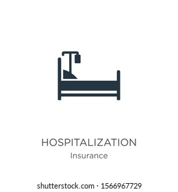 Hospitalization icon vector. Trendy flat hospitalization icon from insurance collection isolated on white background. Vector illustration can be used for web and mobile graphic design, logo, eps10