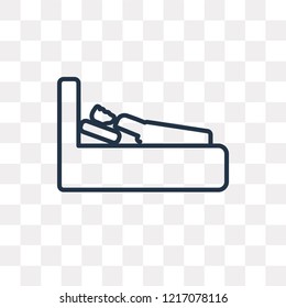 Hospitalization vector outline icon isolated on transparent background, high quality linear Hospitalization transparency concept can be used web and mobile