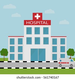 Hospital,Vector illustration.