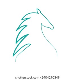 hosre outline logo or clip art flat image