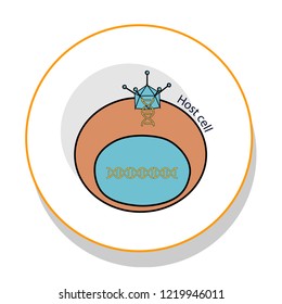 host cell biology trendy icon on white background for web graphic