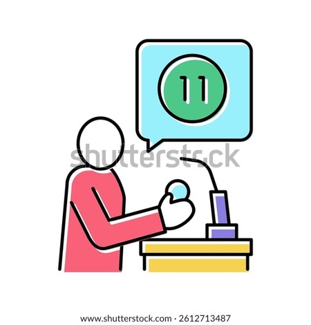 host lotto color icon vector. host lotto sign. isolated symbol illustration