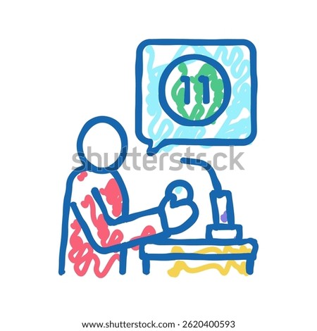 host lotto doodle icon sketch vector. host lotto sign. isolated symbol illustration