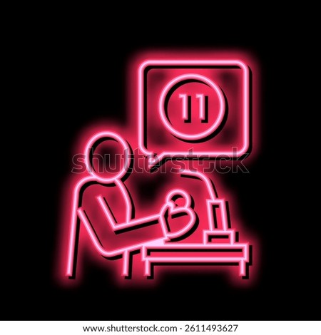 host lotto neon light sign vector. host lotto illustration
